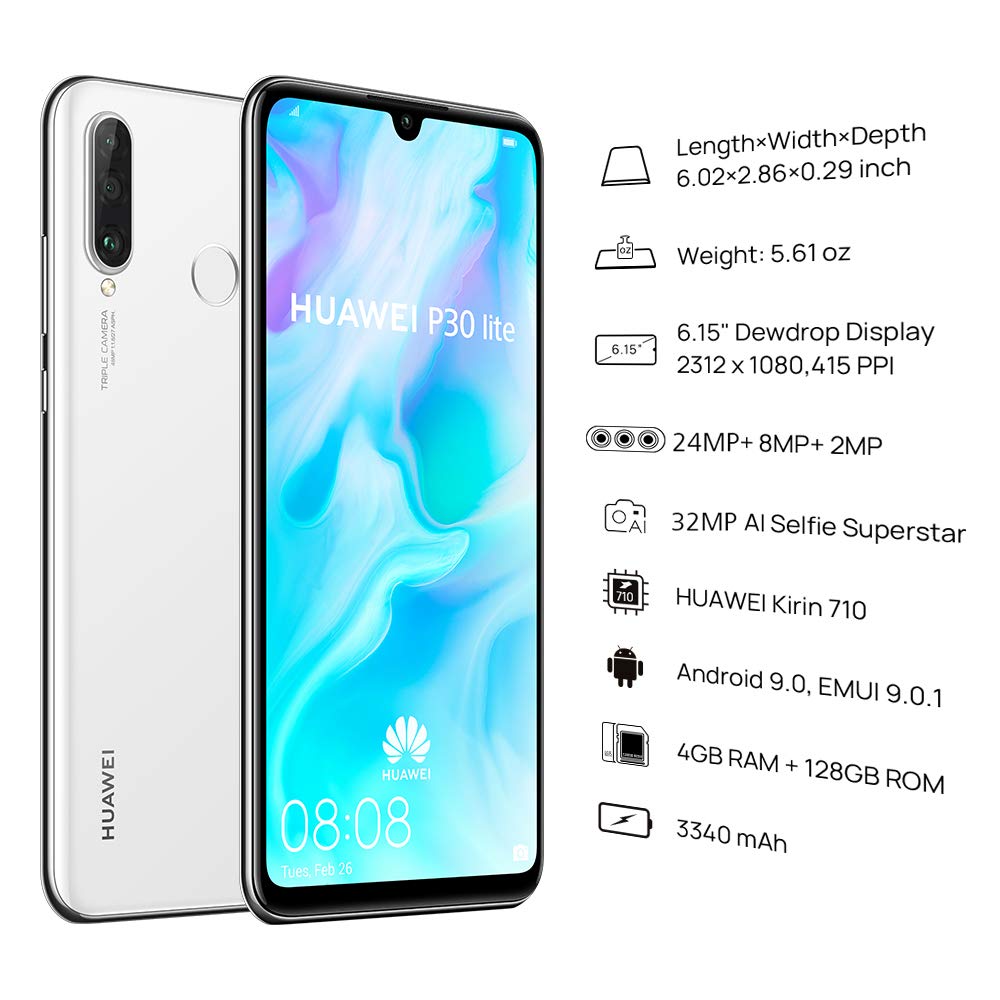 【HUAWEI P30 lite ホワイト 6.15インチ】 HUAWEI P30 lite｜価格比較・最新情報 - 価格.com